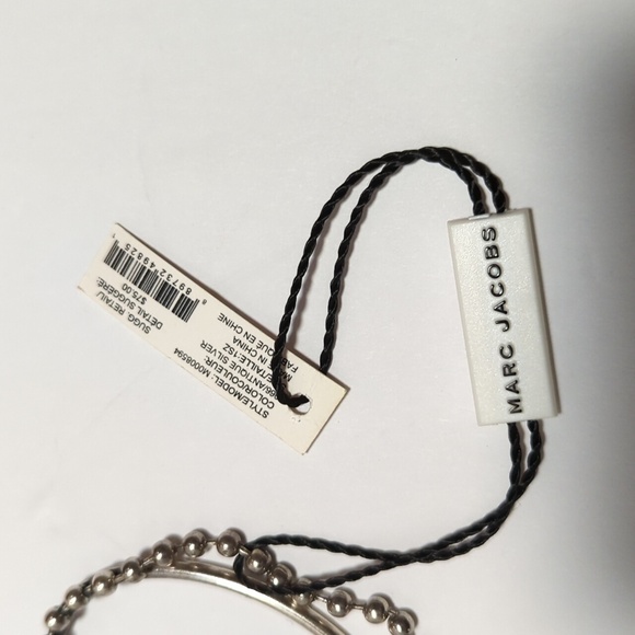 NEW Marc Jacobs Silver Beaded Cuff Bracelet - Picture 3 of 8